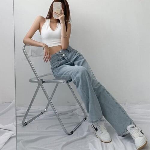 Womens Jeans Blue Large Size Boyfriend Jean Pants High Waist Mom 2021 Women Jeans Casual Stright Trousers mom jeans
