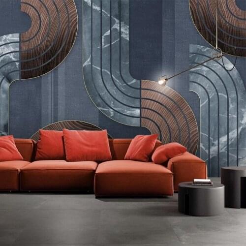 Custom Mural 3D Modern Creative Fashion Geometric Marble Pattern Photo Living Room Sofa TV Background Wall Papers Home Decor 3D