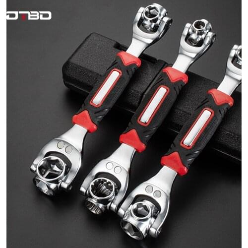 DTBD rotating 360 degree socket wrench ratchet wrench, 52 in one multi-purpose wrench, auto repair hand tool wrench