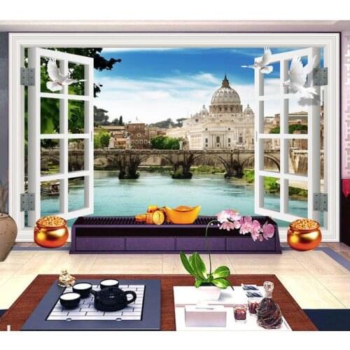 Customized 3d wallpaper 3d wall murals 3 d TV setting wall decoration wallpaper