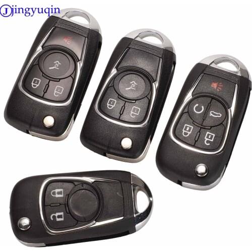 Jingyuqin 10ps For Chevrolet Cruze For Buick Regal Encore Lacrosse GL8 OPEL Insignia Astra J Zafira C Remote Car Key Cover Logo