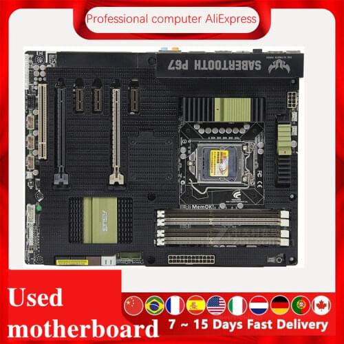 For ASUS SaberTooth P67 Computer Motherboard LGA 1155 DDR3 For Intel P67 P8P67 Desktop Mainboard SATA II PCI-E X16 Used