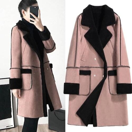 Fur All-In-One Deerskin Velvet Coat Women Thickened Plus Velvet2021Latest Winter Jacket Female Mid-Length Outwear Chaqueta Mujer