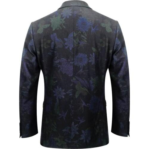 Mens suit jacket wedding blazer linen high quality print flower seper large extra big person plus size M -4XL 5XL 6XL 7XL 8XL