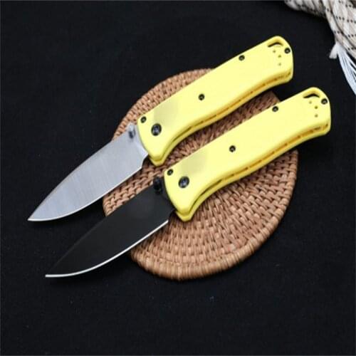 New Butterfly 535 Folding Knife Yellow D2 Sharp Blade Nylon Glass Fiber Or G10 Handle Camping Survival Outdoor EDC Tool Gift