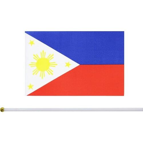 Hand Held Small Flag Philippines Banner Polyester National Country for Party/Parade/World Cup/Festival Event Free Shipping