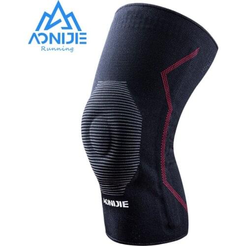AONIJIE E4409 One Piece Double Protective Knee Brace Support Compression Sleeve Knee Pad Massage Silicone Kneepad For Running