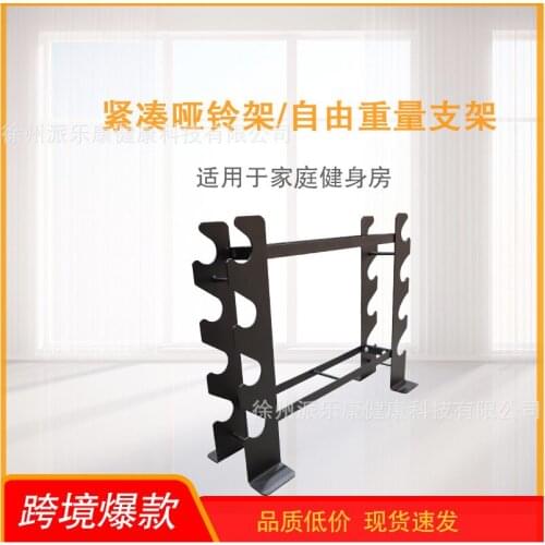Placed Commercial Personal Training Studio Fitness Equipment Black Double Layer Dumbbell Rack