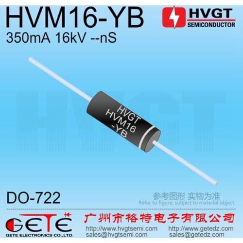 HVGT,High voltage diode 16kV, HVM16-YB, Silicon rectifier 350mA 16kV , Low frequency, Microwave oven, 50pcs/bag