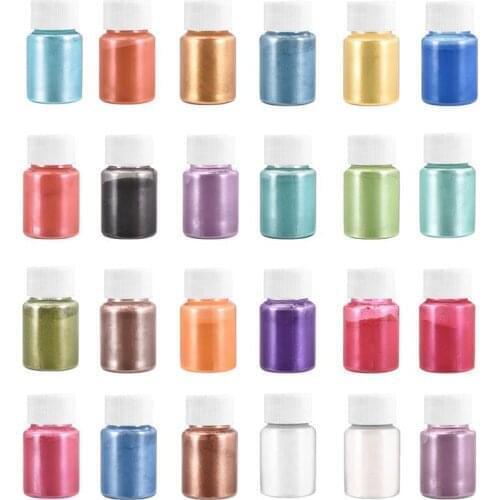 24 Color/Set Pearl Powder Resin Pigment DIY Crystal UV Epoxy Resin Mold Colorant Filling Jewelry Making Accessories Handmade