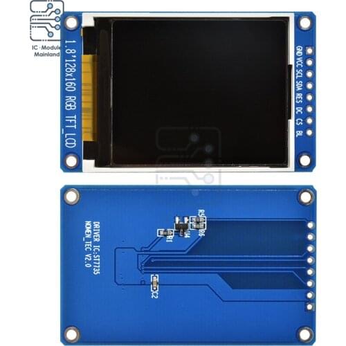 1.8 inch TFT LCD Display Module 128RGBx160 Dots Resolution SPI Serial Interface Module ST7735S Driver for Arduino TFT LCD Screen
