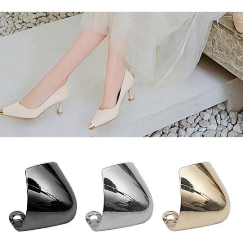1pair Toe Cap Shoes Toes Protection Metal Material Reapair Heels Sliver High Clips Gold Broken For Decorations Accessories S7G1