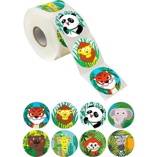 100-500pcs Animal Sticker School Teacher Student Cartoon Sticker Sealing Label Christmas Gift Scrapbook Stationery Sticker