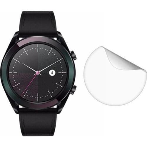 3pcs Soft Clear Protective Film Guard For Huawei Watch GT Elegant Smartwatch Display Screen Protector Cover Protection(Not Glass