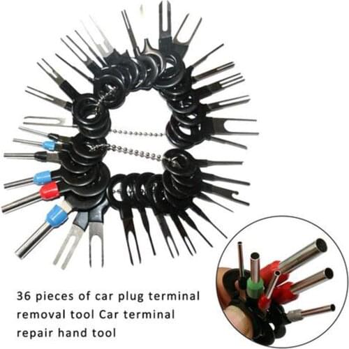 36Pcs/set Car Terminal Removal Tool Wire Plug Connector Extractor Puller Release Pin Hand-held Disassembly Tools Kit