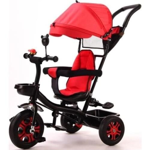 4 In 1 Infant Tricycle Folding Rotating Seat Baby Stroller 3 Wheel Bicycle Kids Bikes Three Wheel Stroller Baby Trolley HWC