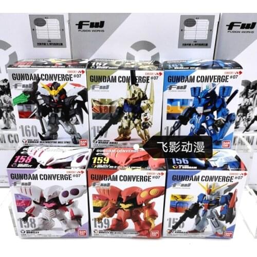 Bandai Genuine FW 07 GUNDAM CONVERGE Zeta Gundam Hyaku Shiki White Qubeley RX-78 Action Figure Model Toys