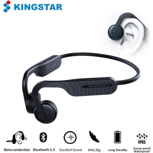 KINGSTAR X14 Bone Conduction Headphone Bluetooth Wireless Earphone IP54 Waterproof Headphones Swimming Running Sports Headsets