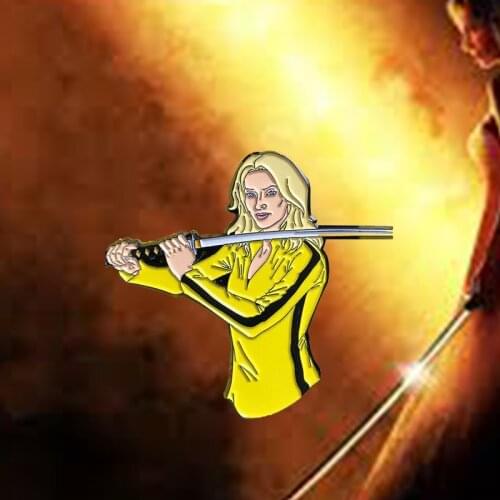 Kill Bill Brooch beatrixxkiddo Badge Bride killer Enamel pin Nikkis Revenge Pins Jewelry