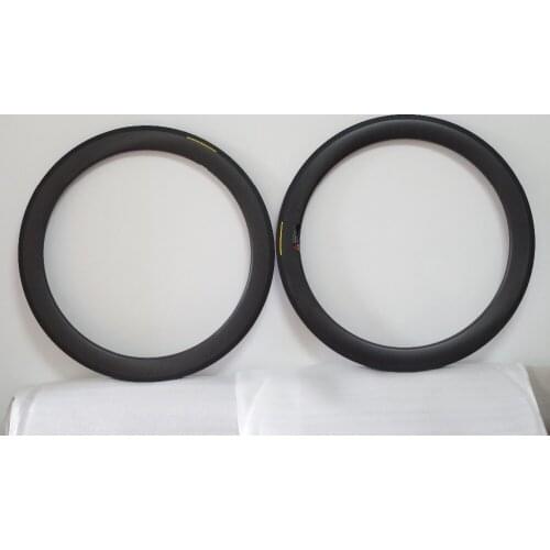 DEERACE 470g SUPER LIGHT 60mm 700C Tubular Carbon Road Bicycle Rims 25mm Wide U Shaped Bike Rim 20/24H