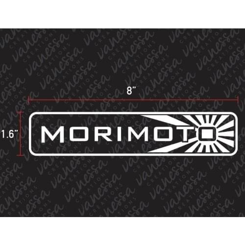 For (2Pcs) MORIMOTO logo sticker vinyl decal