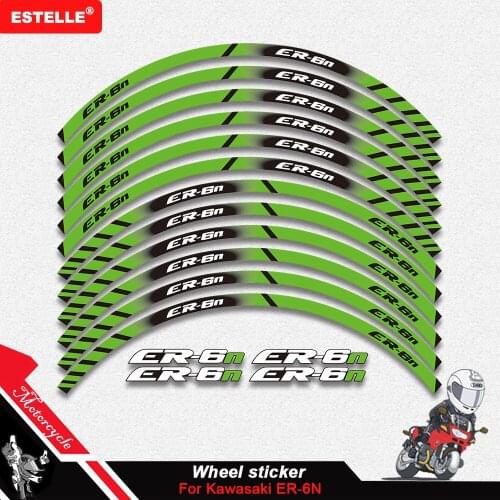 For ALL kawasaki ER-6N ER6N er6n Motorcycle sticker wheel stripe decal reflective rim bike decal