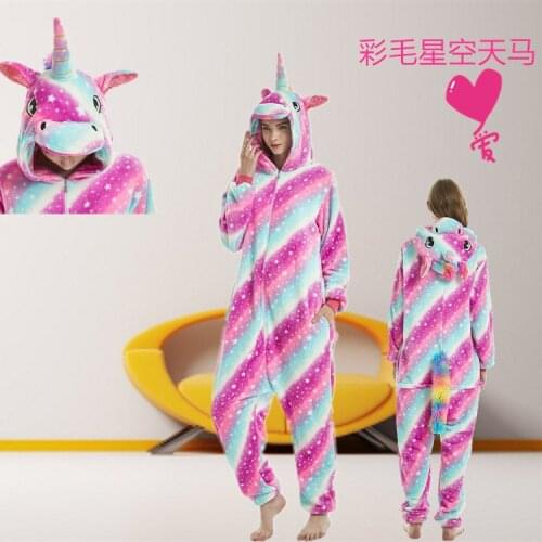 Unicorn Pajamas Adult Unisex One Piece Hooded Jumpsuits Men Onesies Adulto Onesie Clothes for Men Sleepwear Pijamas Kigurumi
