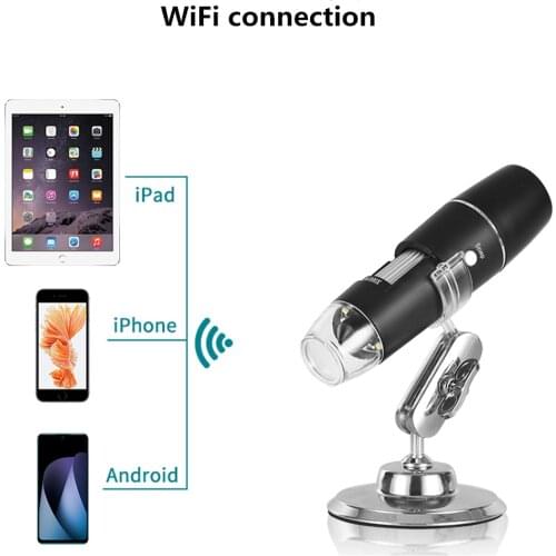 Electron Microscope Scanning Hd Wifi Wireless Digital 1000X Times Adjustable USB Endoscope Camera For Android IOS PC With Stand
