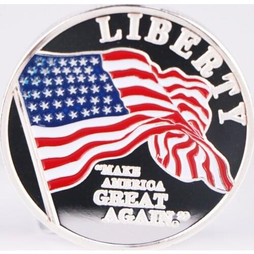 Keep America Great Again Silver Coins 2020 DONALD J.TRUMP 45th President Commemorative Silver Plated Coin Colorful Flag Metal