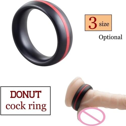 Metal Donuts Cock Rings Black Steel Cockring Penis Delay Ring Erection Rings for Men 40mm/45mm/50mm