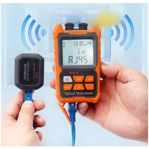 Multifunction Optical Power Meter Mini 4 in 1 Visual Fault Locator Network Cable Test optical fiber tester 5km 15km VFL