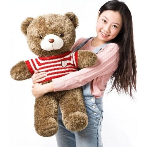 Stuffed animal 70cm stripes sweater Teddy bear plush toy soft doll gift w1697