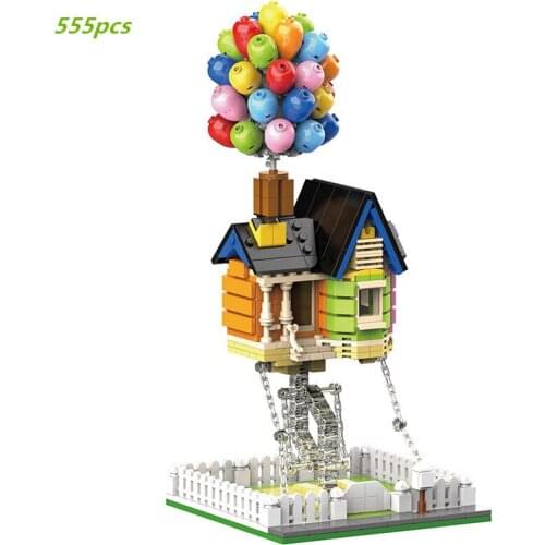 Creator Ideas Tensegrity Air Balloon Anti Gravity Dynamic Physics Balance Building Blocks Kit Bricks House Model Kids Toys Gifts