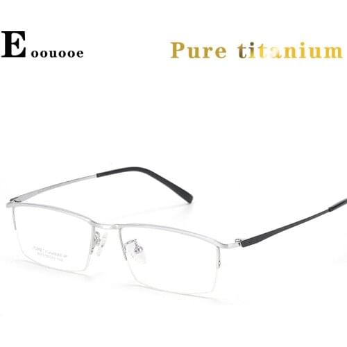 Hlaf Titanium Glasses Frame Men Opticas Glasses Ultralight Gafas IP plating high-quality