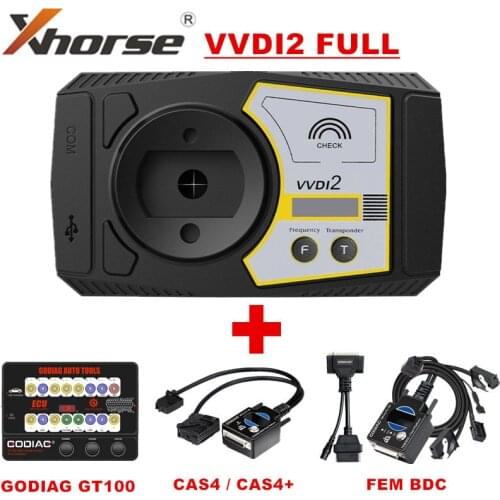 Xhorse VVDI2 Full Version All 13 Software Key Programmer V7.0.0 PLUS GODAIG GT100 and for BMW FEM BDC/CAS4 CAS4+ Test Platform