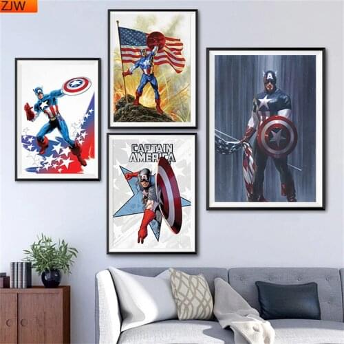 Marvel Classic Superhero Captain America Diamond Painting 5D DIY Full Diamond Embroidery Cross Stitch Kits Children Home Decor