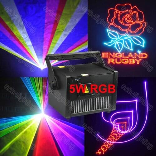 5000mW 5W RGB Stage Laser Light 40K Galvo Laser Show Light DMX SD Card Animation Lazer christmas lights projector dmx light
