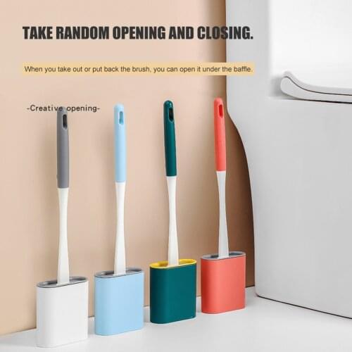 Toilet Brush No Dead Ends To Wash The Toilet Silicone Brush Hanging Type Kitchen Gadget and Accessories No Dead Corner Wash