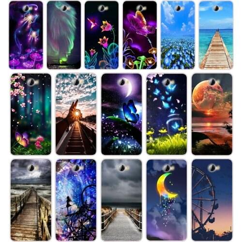 03 A dreamy color scheme Silicone TPU Cover Phone Case On Case For Huawei Y3 II Y5 II Nova 5T GR3 P40 Lite E Case Soft