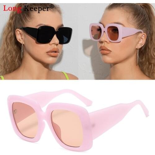 Trendy Womens Oversized Sunglasses Women 2021 Fashion Big Frame Square Sun Glasses For Feame Men Vintage UV400 Shades Goggles