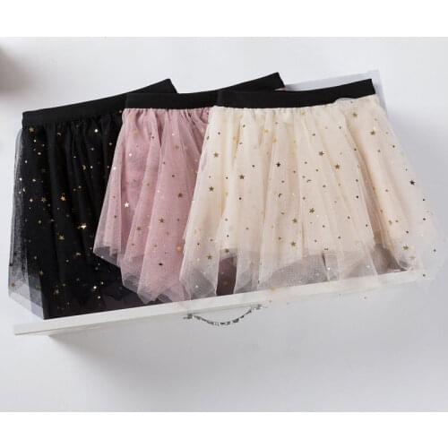 Girl tutu printing Five stars Skirt 2020 New summer new baby children kids casual Dance mesh skirt