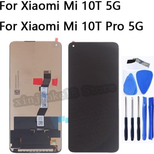 Original For Xiaomi Mi 10T 5G LCD Display Glass Panel Touch Screen Digitizer Assambly For Xiaomi Mi 10T Pro 5G LCD replacement