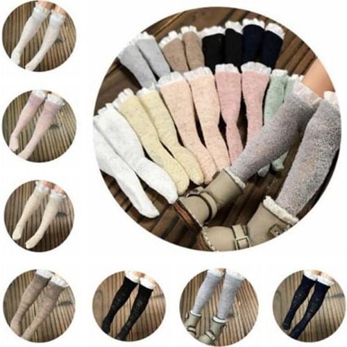 1Pairs 1/6 Dolls Lace Socks Blyth Knee Highs Socks for 1/6 Doll accessories(fit Azone, Kurhn,OB, Momoko,Barbies,Blyth,1/6 Doll)