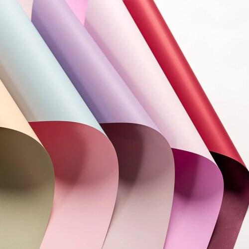 10pcs Fashion Korean Twin Color Flowers Packaging Materials Gift Wrapping Paper Flower Bouquet Supplies