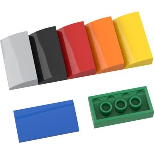 10PCS Building Blocks 88930 Slope Brick Curved 2x4x2/3 Bricks Assembles Particles DIY Education Parts Toys For Children Gifts