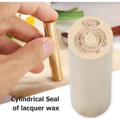 12/15mm Cylindrical Vintage Seal Stamp DIY Envelope Decor Handcraft Sealing Wax Stamp for Scrapbooking Diary Photo Album Dropshi