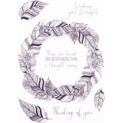 15*21CM Hot selling Big wreath transparent seal clear stamp silicone seal roller stamp DIY scrapbook album / card production