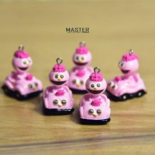 5PCS 2.8cm High quality small size resin Sesame Street classic cartoon doll toy ornaments pendant DIY decoration collection