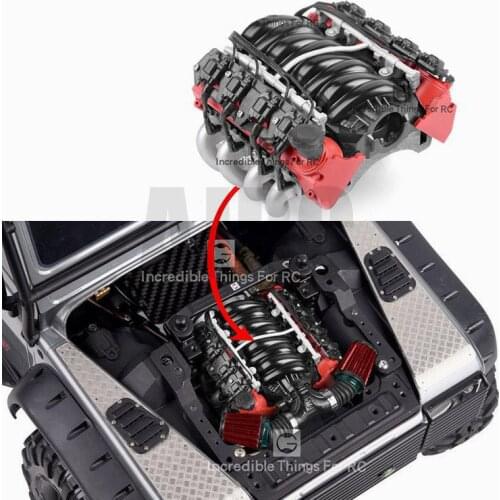 Analog LS7 V8 electric engine radiator dual cooler for 1/10 TRX4 Defender SCX10 RC RC track parts cooling fan