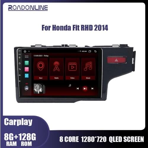 9 Inch IPS Android 10 Car Multimedia Player Auto Radio Stereo For Honda Fit RHD 2014-2017 GPS Navigation 4G